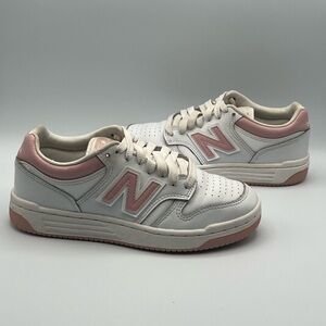 New Balance 480 White Pink Retro Shoes - Kids Youth Size 4 (GSB480OP)
